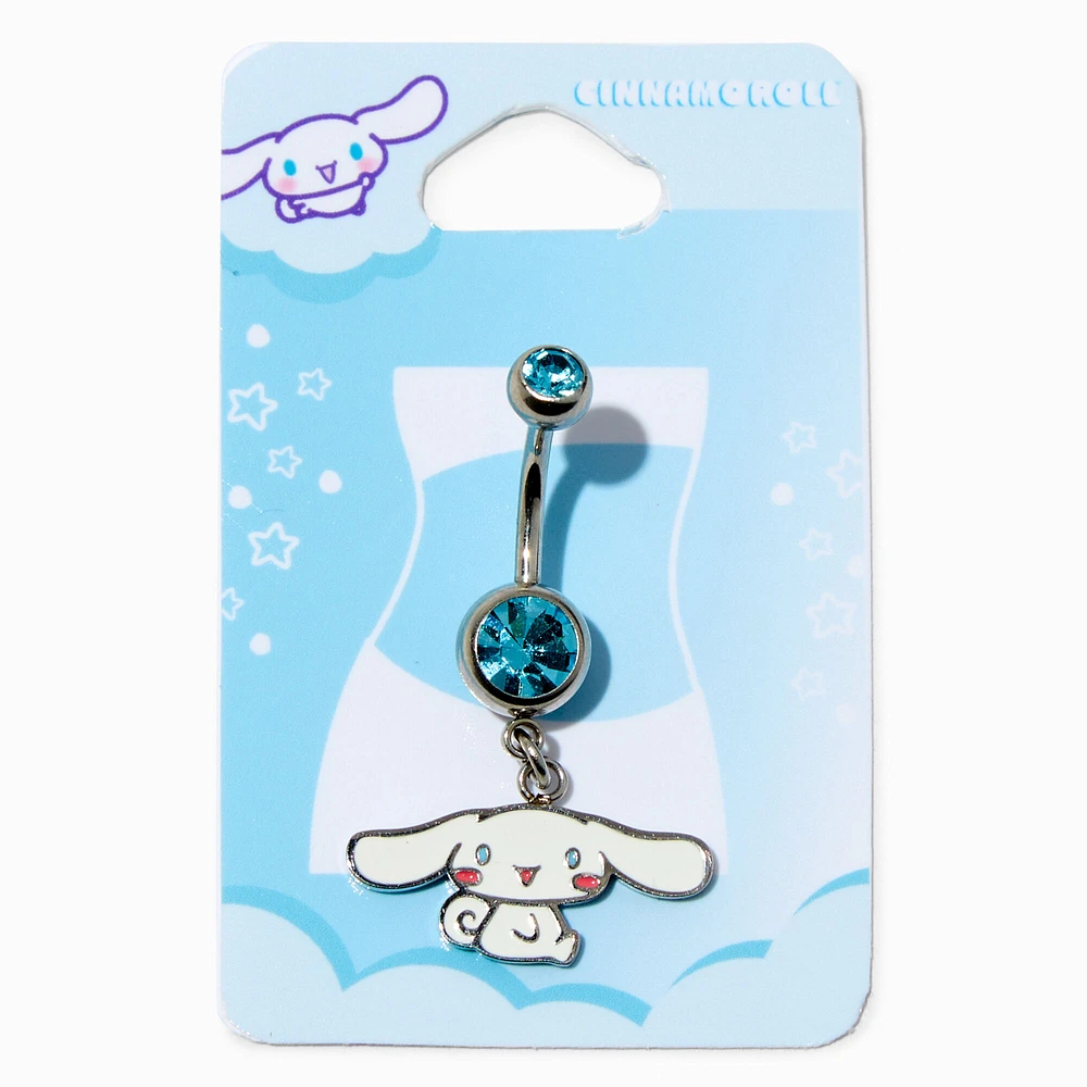 Cinnamoroll® Stainless Steel Blue Crystal Charm 14G Belly Bar