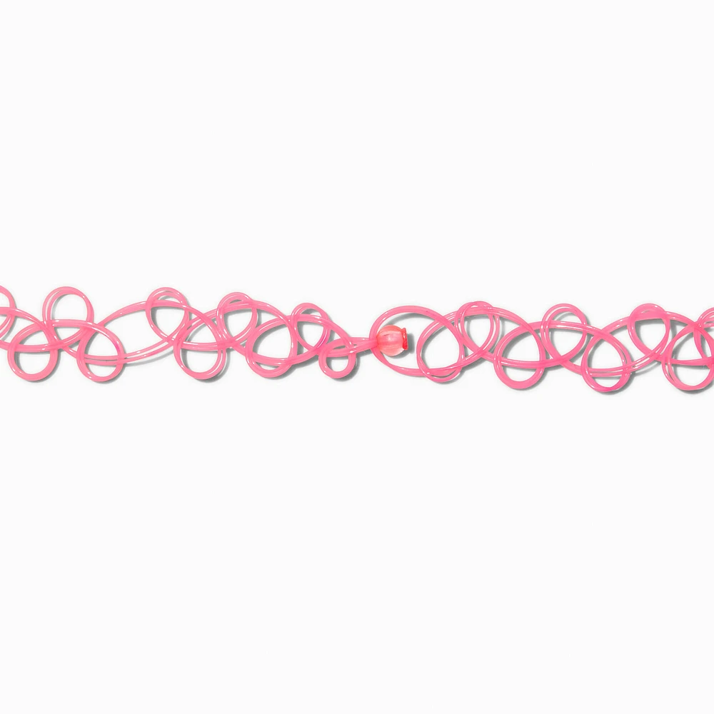 Puffy Star Tattoo Choker Necklace