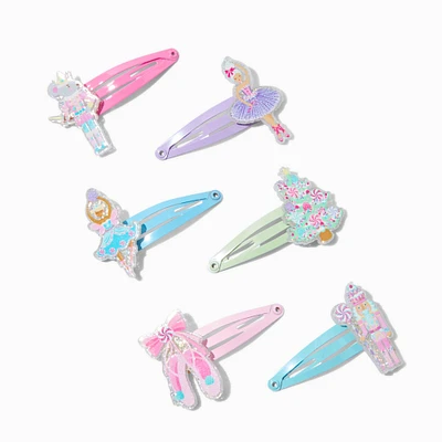 Christmas Nutcracker Snap Hair Clips - 6 Pack