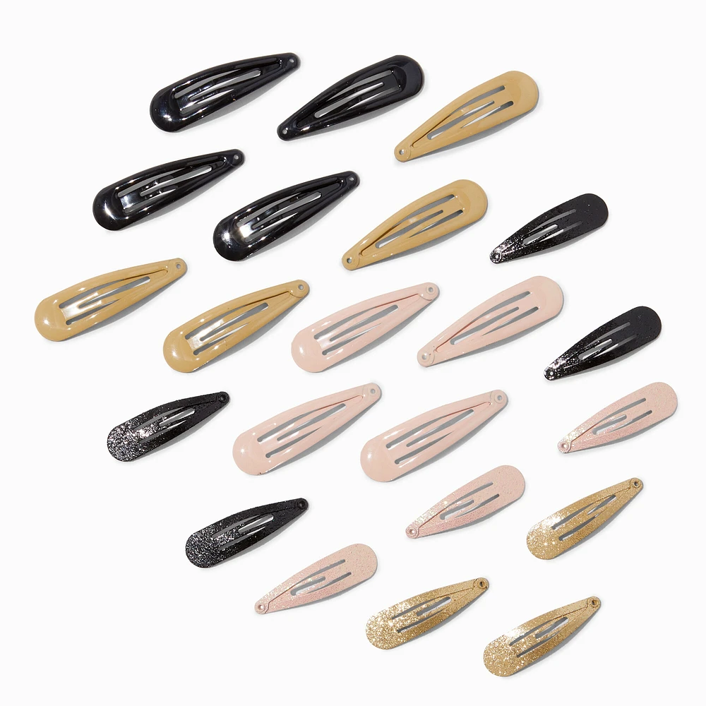 Ballet Neutral Snap Hair Clips - 22 Pack