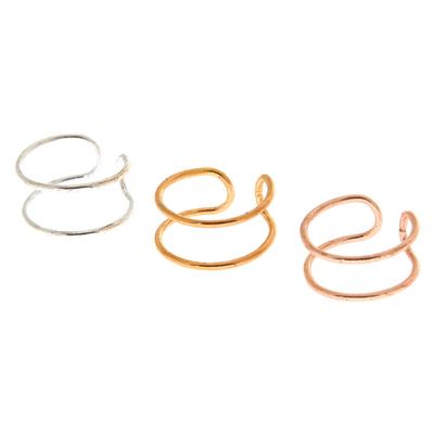 3 Pack Mixed Metal Wire Ear Cuffs