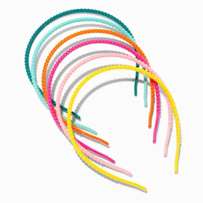 Claire's Club Beaded Plastic Headbands - 6 Pack