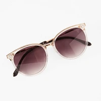 Amber Round Metal Top Sunglasses