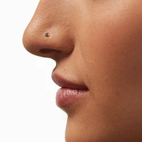 18k Yellow Gold Plated Titanium Cubic Zirconia 20G Nose Stud