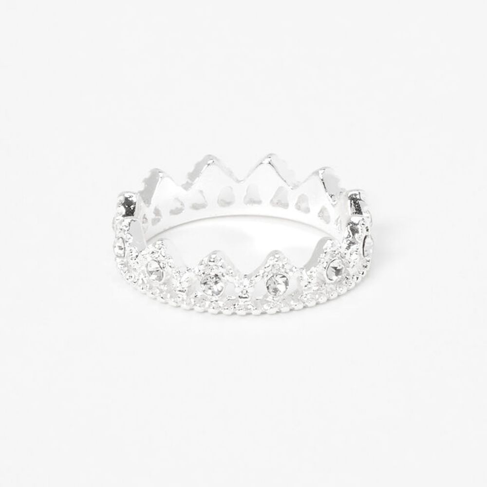Silver Petal Crown Ring