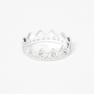 Silver Petal Crown Ring
