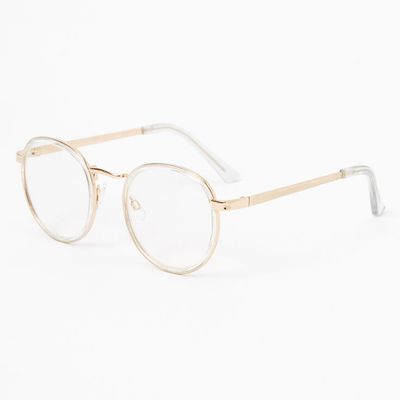 Gold Round Clear Lens Frames