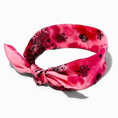 Pink Tie Dye Bandana Headwrap