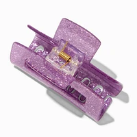 Purple Glitter Medium Hair Claw