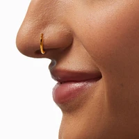 Crystal 18G Gold-tone Titanium Nose Ring