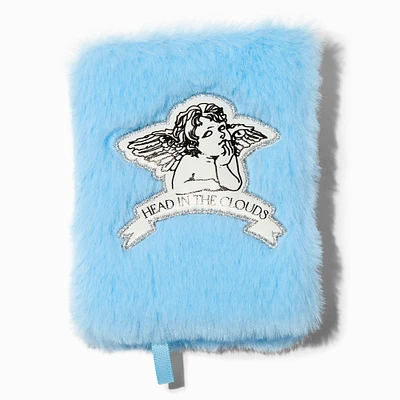 "Head in the Clouds" Furry Blue Mini Journal Notebook