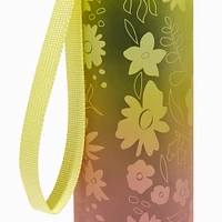 Yellow & Orange Ombré Floral Water Bottle