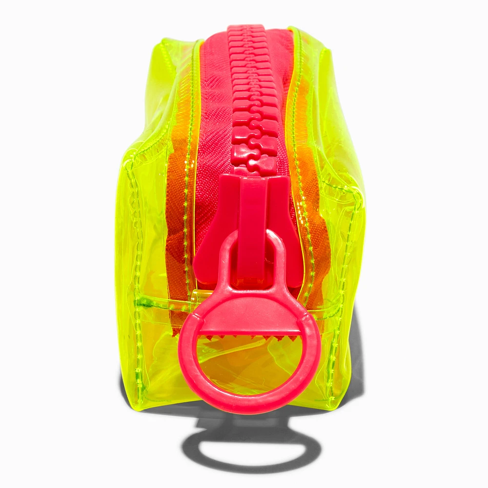 Yellow Neon Colorblock Pencil Case