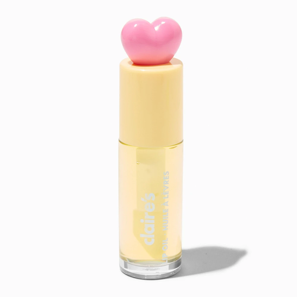 Pink Heart Yellow Lip Oil