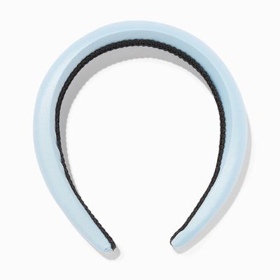 Light Blue Silk Puffy Headband