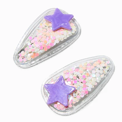 Claire's Club Star Shaker Snap Hair Clips