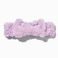 Lilac Rose Furry Makeup Bow Headwrap