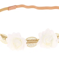 Gold Leaf Flower Headwrap