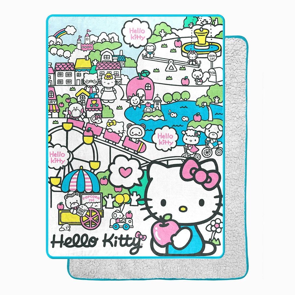 Hello Kitty® Oversized Silk Touch Sherpa Throw Blanket (ds)