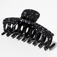 Black Splatter Paint Medium Hair Claw