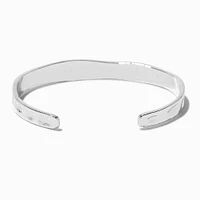 Silver-tone Wavy Cuff Bracelet