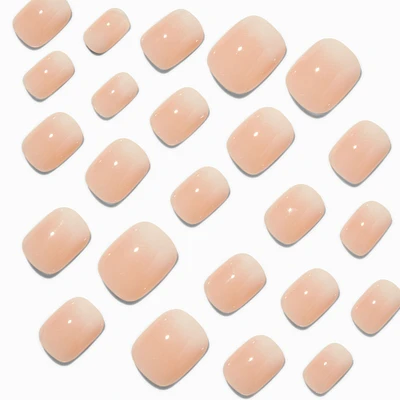 French Tip Ombré Squoval Vegan Faux Nail Set - 24 Pack