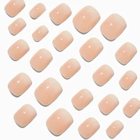 French Tip Ombré Squoval Vegan Faux Nail Set - 24 Pack