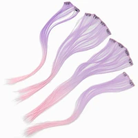 Purple & Pink Ombré Faux Hair Clip In Extensions - 4 Pack