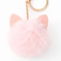 Gold Pom Pom Cat Keychains - 3 Pack
