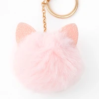 Gold Pom Pom Cat Keychains - 3 Pack