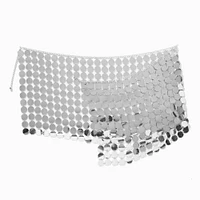 Silver Sequin Skirt Overlay