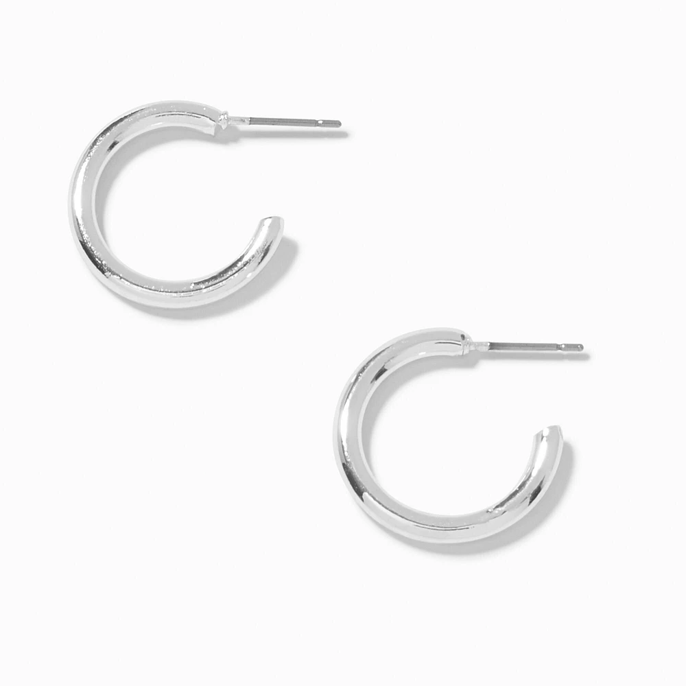 Silver-tone 20mm Hoop Earrings