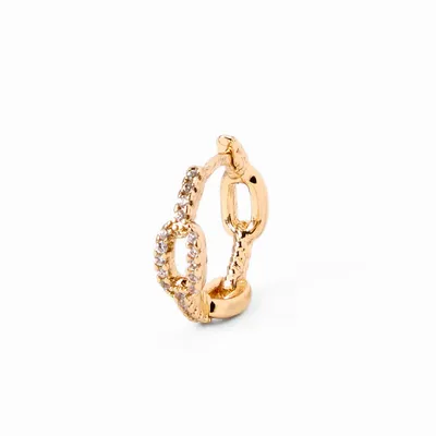 Gold 18G Chain Link Helix Earring