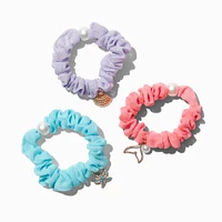 Claire's Club Beach Charm Hair Scrunchies - 3 Pack