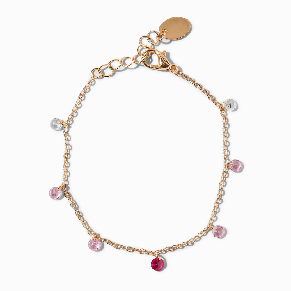 Pink Charm Chain Bracelet