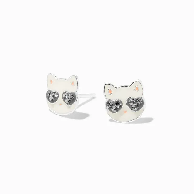 Sterling Silver Disney Stitch Enamel Stud Earrings