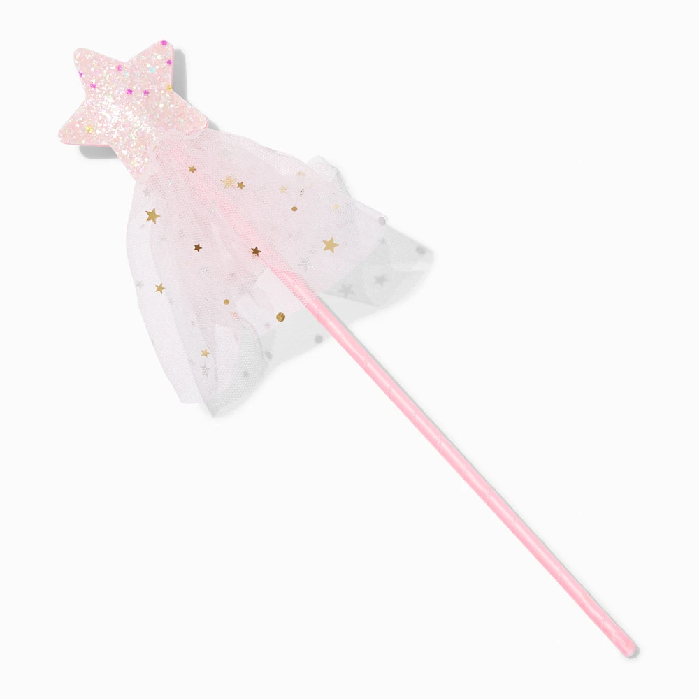 Claire's Club Pink Star & Tulle Glow in the Dark Wand