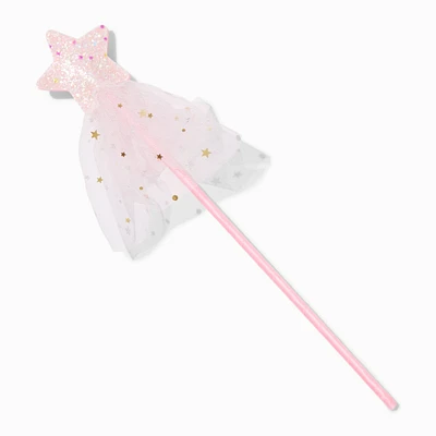 Claire's Club Pink Star & Tulle Glow in the Dark Wand