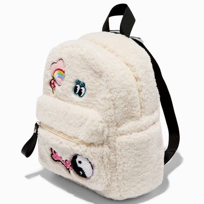Y2K Patch Furry Mini Backpack