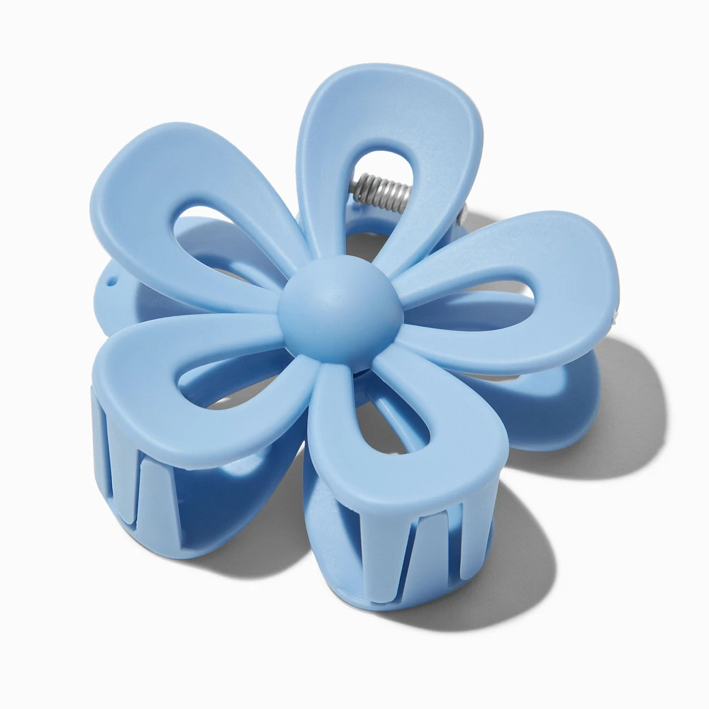 Light Blue Open Flower Hair Claw