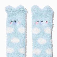 Claire's Club Blue Bear Cozy Socks