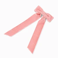 Blush Pink Long Tail Hair Bow Clip