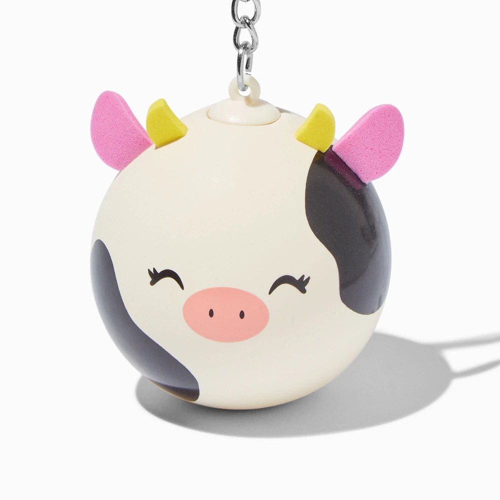 Black & White Cow Stress Ball Keychain