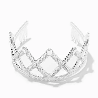 Claire's Club Silver Glitter Princess Tiara