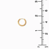 C LUXE by Claire's Gold Titanium 10MM Crystal Huggie Hoop Earrings