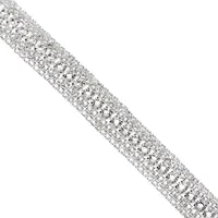 Silver Rhinestone Royal Chain Bracelet