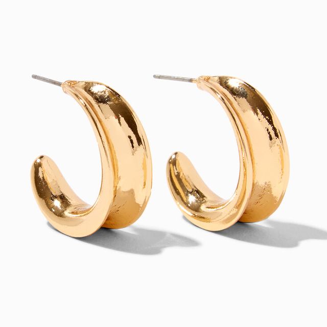 Gold 20MM Delicate Swirl Hoop Earrings