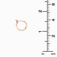 18k Gold Plated Rose Gold 14MM Hoop Earrings