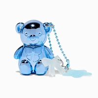 Icy Blue Teddy Bear Sweet Sugar Lip Gloss Keychain