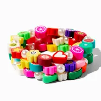 Claire's Club Fruit Y2K Icons Beaded Stretch Bracelets - 3 Pack